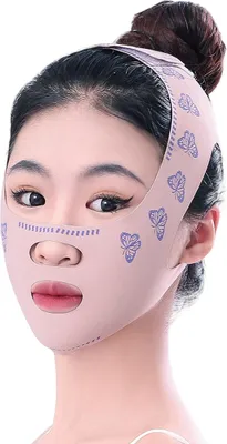 Produktbild von Gesichtsmaske Zur Gesichtsmodellierung 1 Stück, V-Förmige Wangenbänder, Atmungsaktive Schlafmaske Gegen Doppelkinn