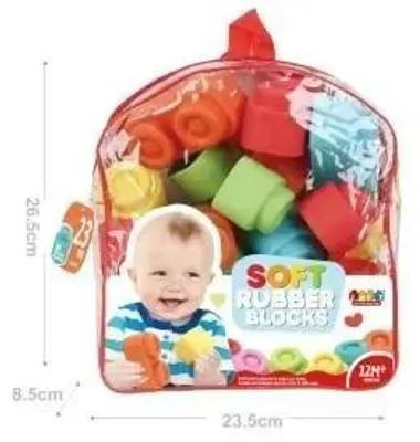 Obrázok produktu pre Klocki miękkie w plecaku 23szt