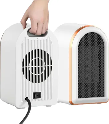 Produktbild von PTC Heizlüfter 1200W tragbar, schnelle Erwärmung, 2 Heizstufen, leiser Desktop Heizer für Winter