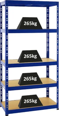Produktbild von Schwerlastregal Tiger | HxBxT 180x90x45 cm |  Fachlast 265kg | Blau
