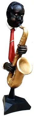 Immagine prodotto di Busto di sassofonista - Statua - Scultura - Decorazione  4023