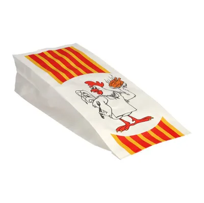 Produktbild von Hähnchenbeutel, Papier mit HDPE-Einlage 24 cm x 10,5 cm x 5,5 cm "Grillhähnchen" 1/2