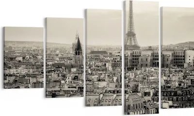 Produktbild von Bild auf Leinwand - Leinwandbild - Paris Stadt Zuhause - 100x60cm - Wand Bild - Wanddeko - Leinwanddruck - Bilder - Kunstdruck - Wanddekoration - Leinwand bilder - Wandkunst - EG100x60-3615