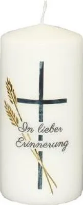 Produktbild von Trauerkerze mit Ornament "In lieber Erinnerung"