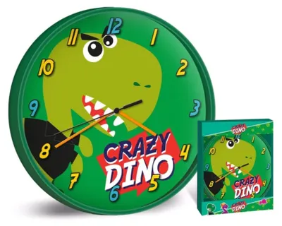 Zdjęcie produktu dla Zegar Ścienny 25Cm Dinosaurs Kl10770 Kids Euroswan