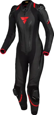 Image de SHIMA Miura RS Combinaison cuir 1 pièce pour femme, noir/rouge, 42