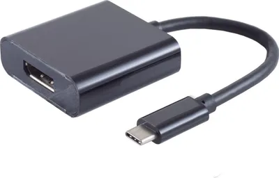 Image de S-Conn 14-05002 Adaptateur de câble vidéo 0,2 m USB Type-C DisplayPort Noir (14-05002)