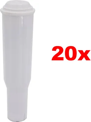 A white water filter cartridge is shown on a white background, with the text '20x' in red to the right.