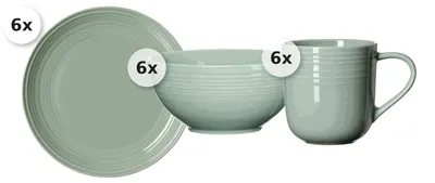 Produktbild von Frühstücks-Set 18 tlg. Levi grün