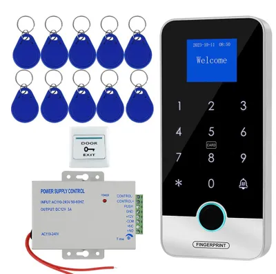 Zugangskontrollsystem mit Fingerabdruck, Tuya App, IP65, 300 Fingerabdrücke