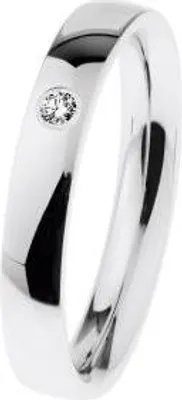 Produktbild von Damen Ring Trauring mit funkelnden Diamanten im Brillantschliff dezentes zeitloses Design
