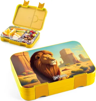 Produktbild von Brotdose für Kinder mit 6 Fächern – Brotdose – Bento-Box auslaufsicher – Brotdose für Kindergarten und Schule – Mädchen und Jungen – Brotdose, Snack B