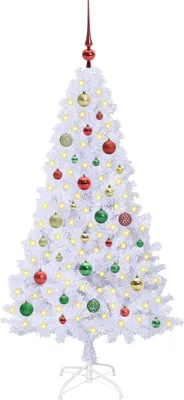 Produktbild von “2026 Modern“ Künstlicher Weihnachtsbaum Weiß 150cm PVC und Stahl - Designermöbel 459305 - Künstliche Weihnachtsbäume