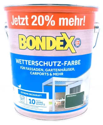 Produktbild von Bondex Wetterschutz-Farbe Grüngrau 0,75 Liter