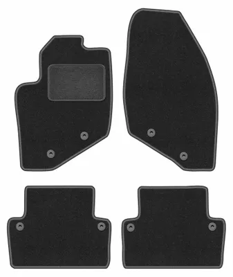 Produktbild von Velours-Fußmatten für Volvo XC70 II 2000-2007 (Kombi) – 4-tlg, Graphit, passgenau – Wielganizator LUX