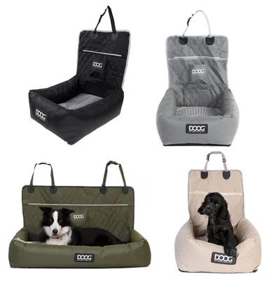 Produktbild von Doog dog booster Autositz für Hunde., Größe:Einzelsitz, Farbe:grün