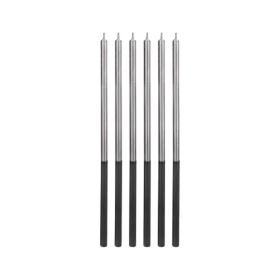 Produktbild von Platinkerzen, silber, Höhe 14,5 cm, 6 Stk.