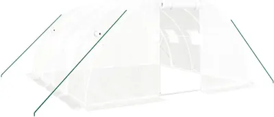 Obrázok produktu pre vidaXL Skleník s oceľovým rámom biely 16 m² 4x4x2 m