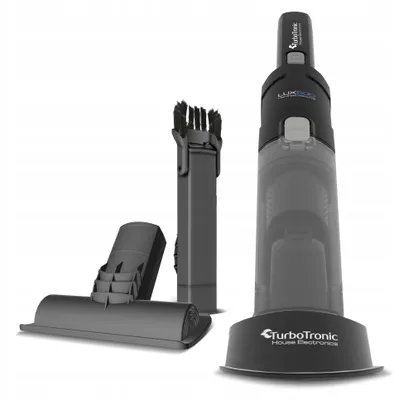 Obrázek produktu pro Ruční vysavač Turbotronic Tt-Lux500, 12 kPa, bezdrátový, HEPA filtr, barva: černá, model: TT-LUX500