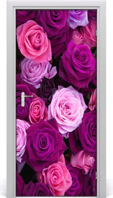 Produktbild von Tulup Türaufkleber 95x205 cm Dekorative Aufkleber Selbstklebend Wasserdichte Tapete Abnehmbar Schlafzimmer Wohnzimmer Wohnkultur - rosa Rosen
