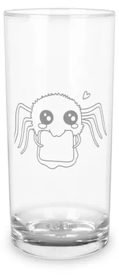 Produktbild von Mr. & Mrs. Panda Glas Spinne Agathe Sandwich 400 ml - Transparent - Geschenk, Tumbler, Glück, Hunger, Mut, Hungrig, Alles Wird gut, Trinkglas, Cocktailglas, Wasserbecher