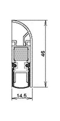 Produktbild von Athmer Absenkdichtung Schall-Ex Applic A Ausl.1-s.L.1055mm Aluminium silber