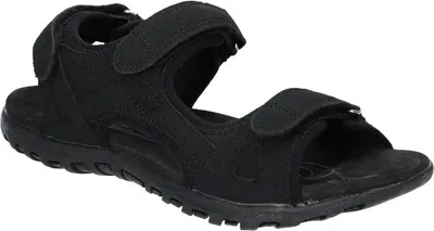 Produktbild von AMERICAN CLUB HL162 Solide Sandalen, Naturleder Innensohle, Klett Sandalen, Sportsandalen, Schwarz 41