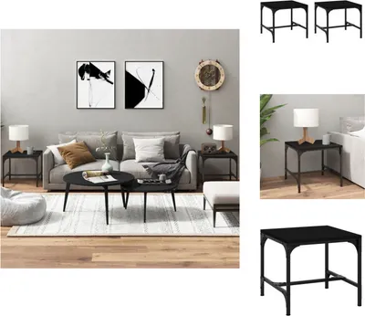 Produktbild von vidaXL Beistelltische 2 Stk. Schwarz 40x40x35 cm Holzwerkstoff - Couchtische