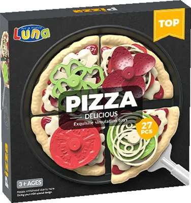 Produktbild von Luna Pizza Spiellebensmittel-Set 27-tlg. Kinder Spielküchen Zubehör Ergänzung