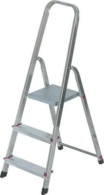Produktbild von KRAUSE Stehleiter CORDA silber 3 Stufen, H: 125,0 cm