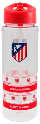 Imagen del producto de Botella transparente de 700 ml del Atlético de Madrid. Diseño transparente, talla única, ideal para niños
