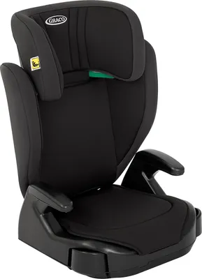Produktbild von Graco Junior Maxi™ i-Size R129 Kindersitz, ca. 3,5 bis 12 Jahre (100 bis 150 cm), Kindersitzerhöhung, Armlehnen und Kopfstütze höhenverstellbar, leicht, mit Getränkehalter, schwarz, Midnight
