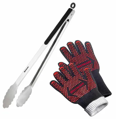 Produktbild von Westmark 2 Grillhandschuhe + Grillzange »Classic Spezial Maxi Plus«, 156422E6