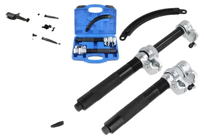 Obrázek produktu pro Pružinový kompresor, maximální nosnost 1200 kg, šířka čelistí 6,9–26,9 cm, robustní ocelová konstrukce, včetně přepravní tašky, hmotnost 5,4 kg