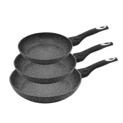 Image de Klausberg lot de 3 poeles 20cm 24cm 28cm Marmo Gold KB7290