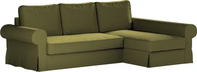 Immagine prodotto di Fodera Dekoria per divano letto Backabro / recamier, verde oliva, fodera per divano letto Backabro con recamier