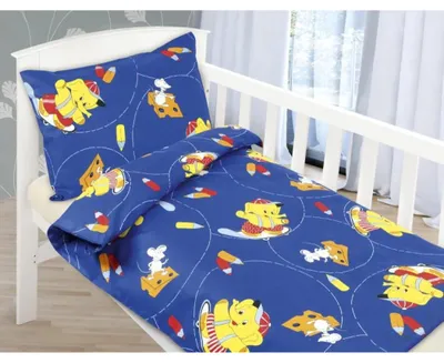 Obrázok produktu pre Bavlnené posteľné obliečky pre deti – 90x135 cm. 45x60 – modrá