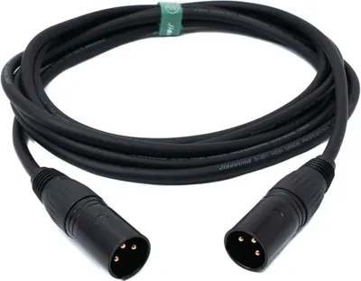 Produktbild von SYSTEM-S Audio Kabel 3 m XLR 3 polig Stecker zu Stecker Adapter in Schwarz