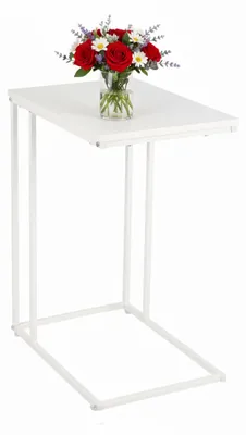 Obrázek produktu pro U-tvarový přídavný stolek z MDF a kovu, určený pod pohovku