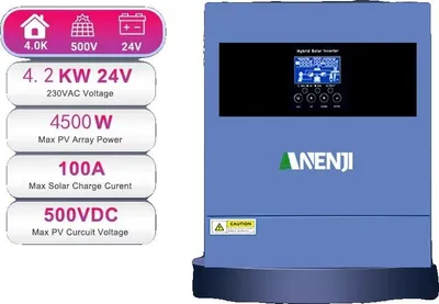 Produktbild von Hybrid-Solarwechselrichter, MPPT-Technologie, WiFi-Überwachung, ANJ-4000W 24V WIFI, 220-240V, 24V