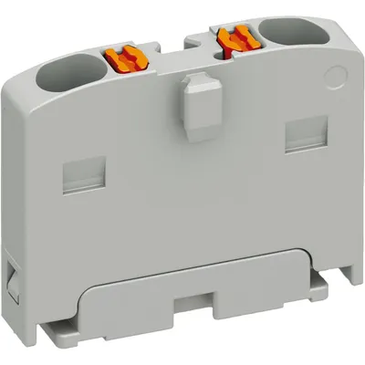 Produktbild von Verteilerblock Klemmen Verteilung Block Hutschiene für TH35 2x2,5 Grau