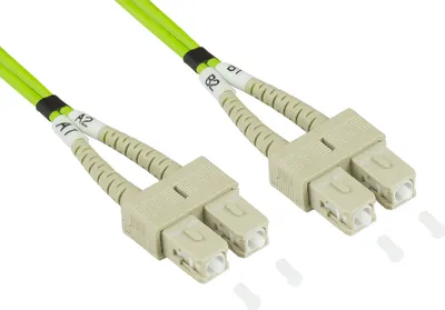 Produktbild von Patchkabel LWL Duplex OM5 (Multimode, 50/125) SC/SC, LSZH, 2m, Good Connections®