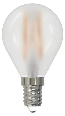 Obrázek produktu pro Žárovka s vláknem, LED, E14, 470 lm, náhrada za 40 W, kapka P45, matná, teplá bílá, 2 ks.