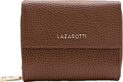 Image de Lazarotti Cuir porte-monnaie Bologna Leather Wallet With 8 Card Slots Brown brun