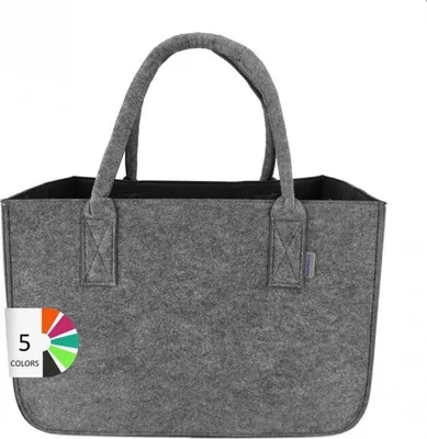 Produktbild von LEVIATAN Filztasche Shopper Groß-30 Liter Einkaufstasche, 111001, Schwarz, XL
