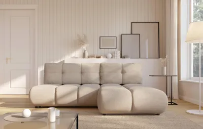 Produktbild von Masseno Ecksofa CORSO R-S mit Schlaffunktion L-Form, Sofa mit Bettkasten, Wohnzimmersofa, Couch, Soffa, Bettsofa, Couchgarnitur- Beige, NOW OR NEVER 05