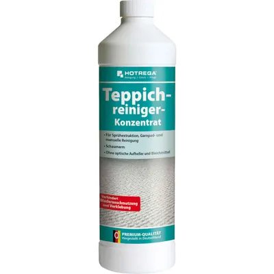 Produktbild von HOTREGA Teppichreiniger Konzentrat 1L - Profi Reiniger für Teppichboden & Polster
