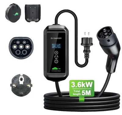 Obrázek produktu pro Přenosná nabíječka pro elektromobily, kabel 5 m, výkon 3,6 kW, 3,6 kW, 5 m
