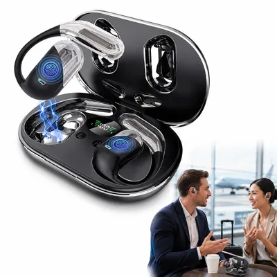 Produktbild von AI Übersetzer Kopfhörer Echtzeit, 198 Sprachen, Bluetooth 5.4, kabellos, In-Ear Sprachübersetzer für Reisen & Business