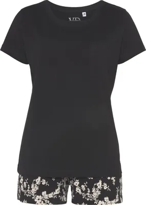Produktbild von Vivance Dreams Shorty 2 -teilig schwarz weiß-geblümt Größe 36/38